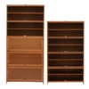 Modern 10-Tier Shoe Storage Cabinet, Bamboo Material, Flip-Up Doors, Raised Bottom, Space-Saving Design 3