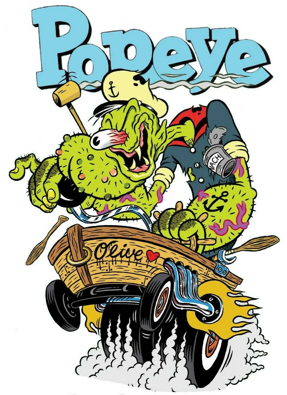 

For Rat Fink Popeye Vinyl Decal Stickers