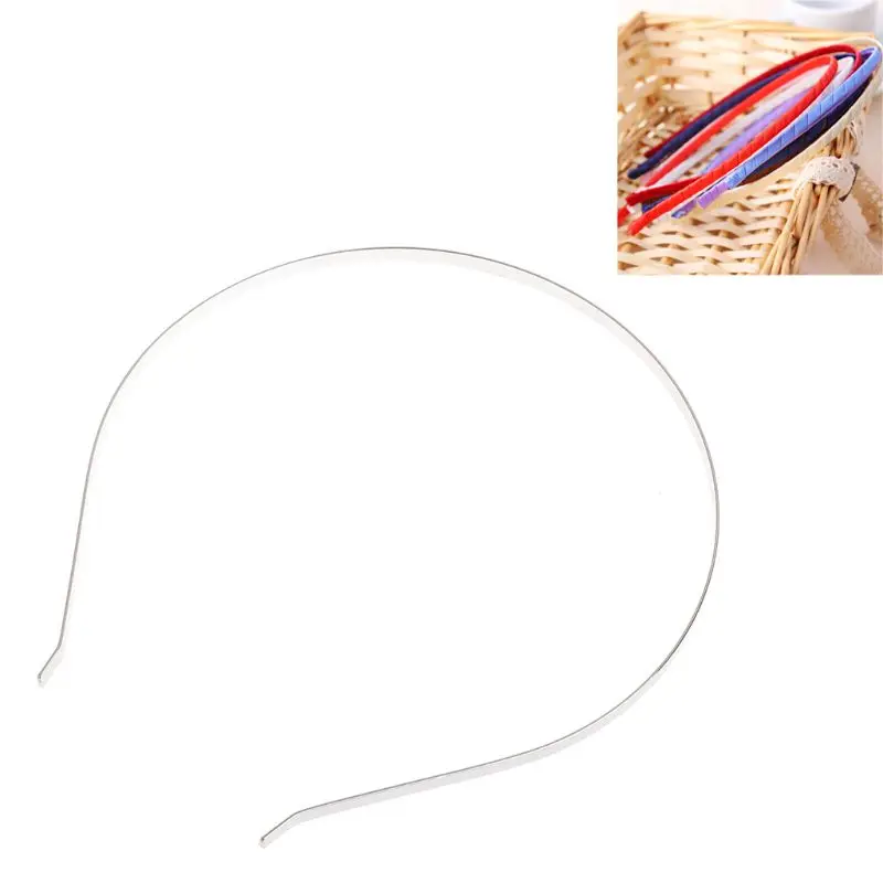 

10pcs 5mm/0.21in Metal Headband Base Steel Wire Beading Hair Hoop for Diy Bride