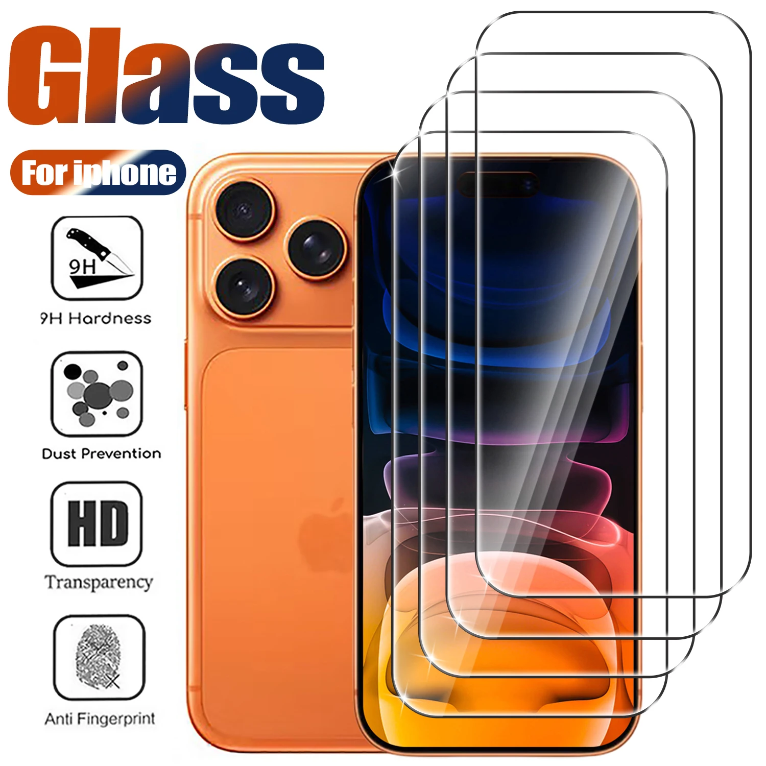 Premium Tempered Glass Screen Protector - Multi-Piece Set