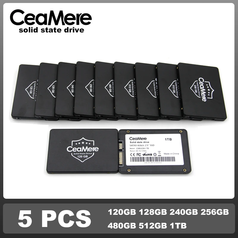 2.5 inch internal ssd Internal SSD 5PCS 256GB 480GB 512GB Computer Solid State Disk 120GB 128GB 1TB Drive Free Custom Logo samsung internal ssd