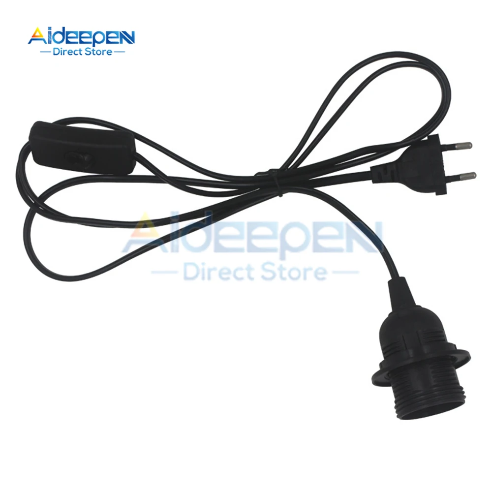 1.8M line length lamp holder universal E27 screw with switch LED bulb socket adapter lamp holder,lamp bulb holder,lamp base,lamp socket adapter,led lamp base,lamp socket extender Light Extension Power Cable Bulb Socket