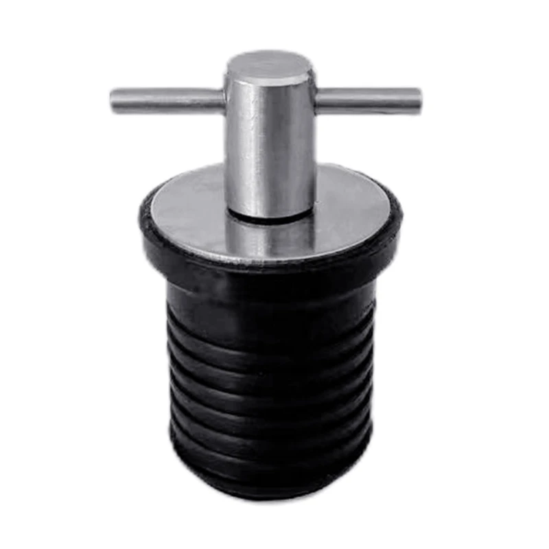T-Handle Drain Plug Twist-Turn Marine Boats Drain Plugs Rubber Plugs with Brass Handle Boats Marine Accessories H9EE