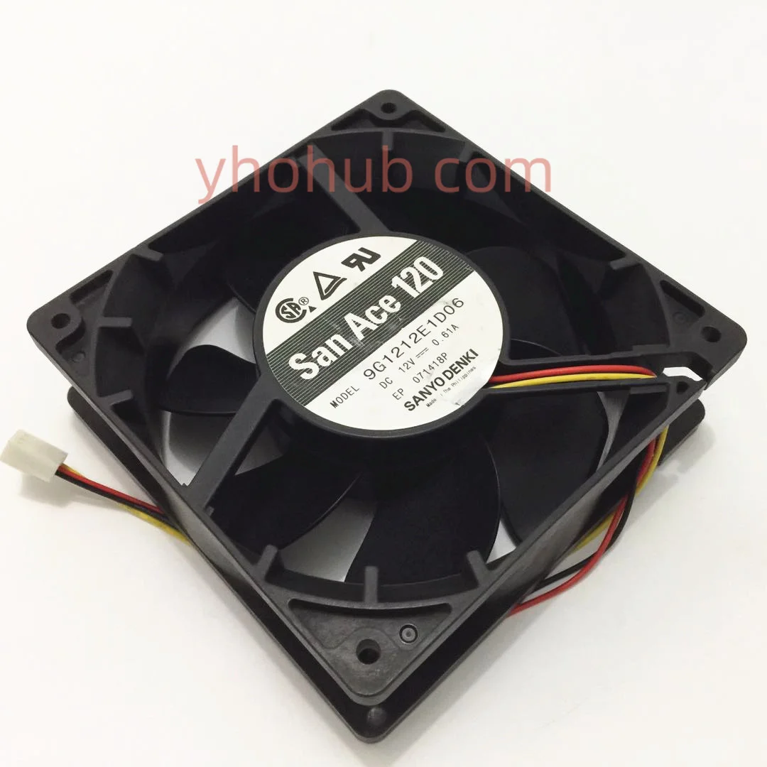 Ventilador de Refrigeração do Servidor de Fios da C.c. 12v 0.61a 120x120x38 mm de Sanyo Denki 9g1212e1d06