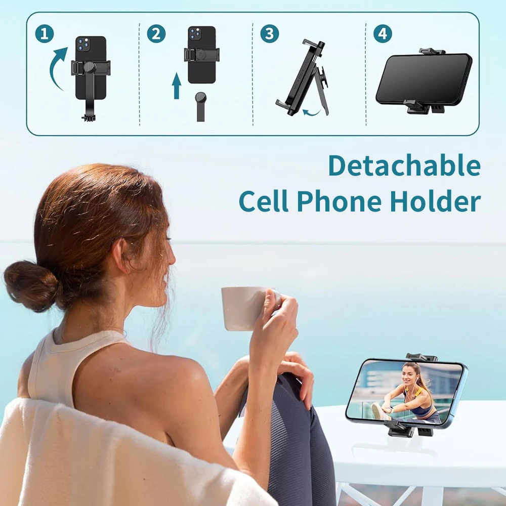 Wireless Handheld Selfie Stick Tripod Stand Detachable Phone Holder with Bluetooth Remote for SmartPhone Live Streaming