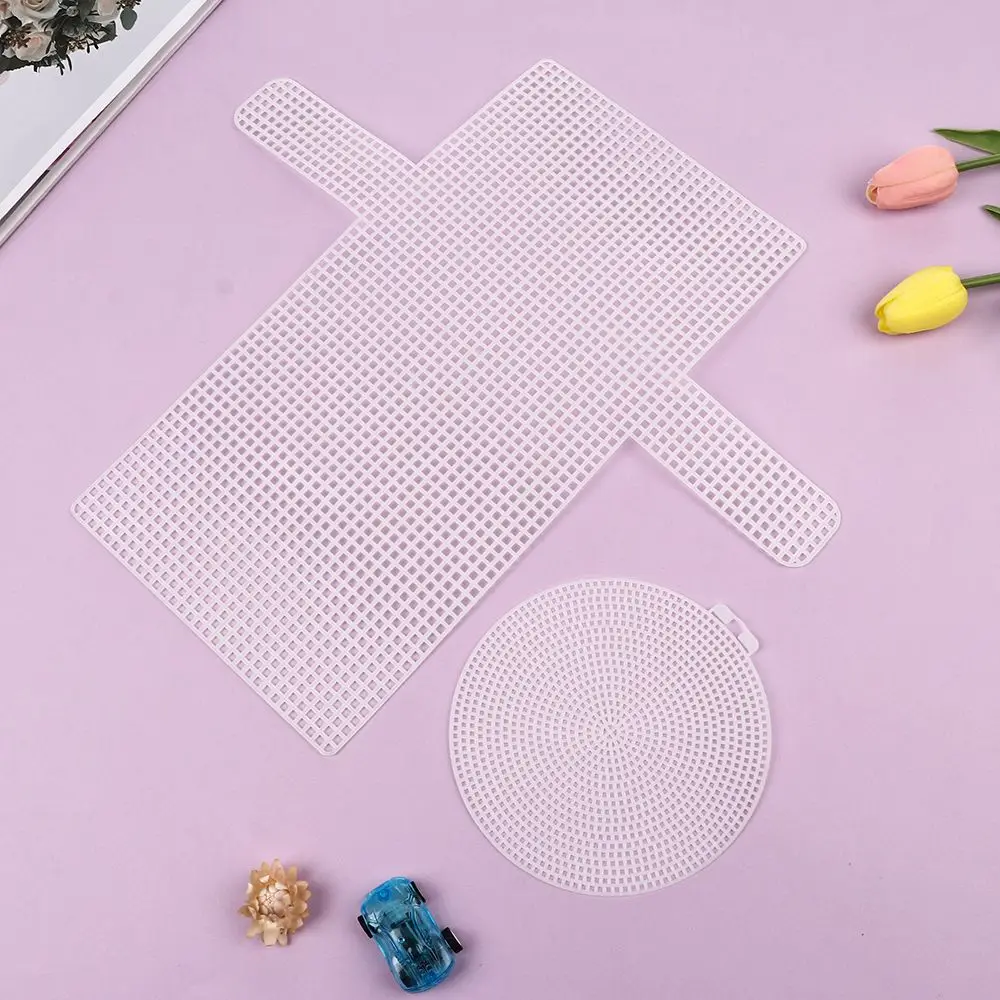 Craft Supplies Plastic Mesh Cloth Latch Hook Bags Making DIY Handcraft Bags Weaving Material Grid Hook Crafts Sewing Accessories