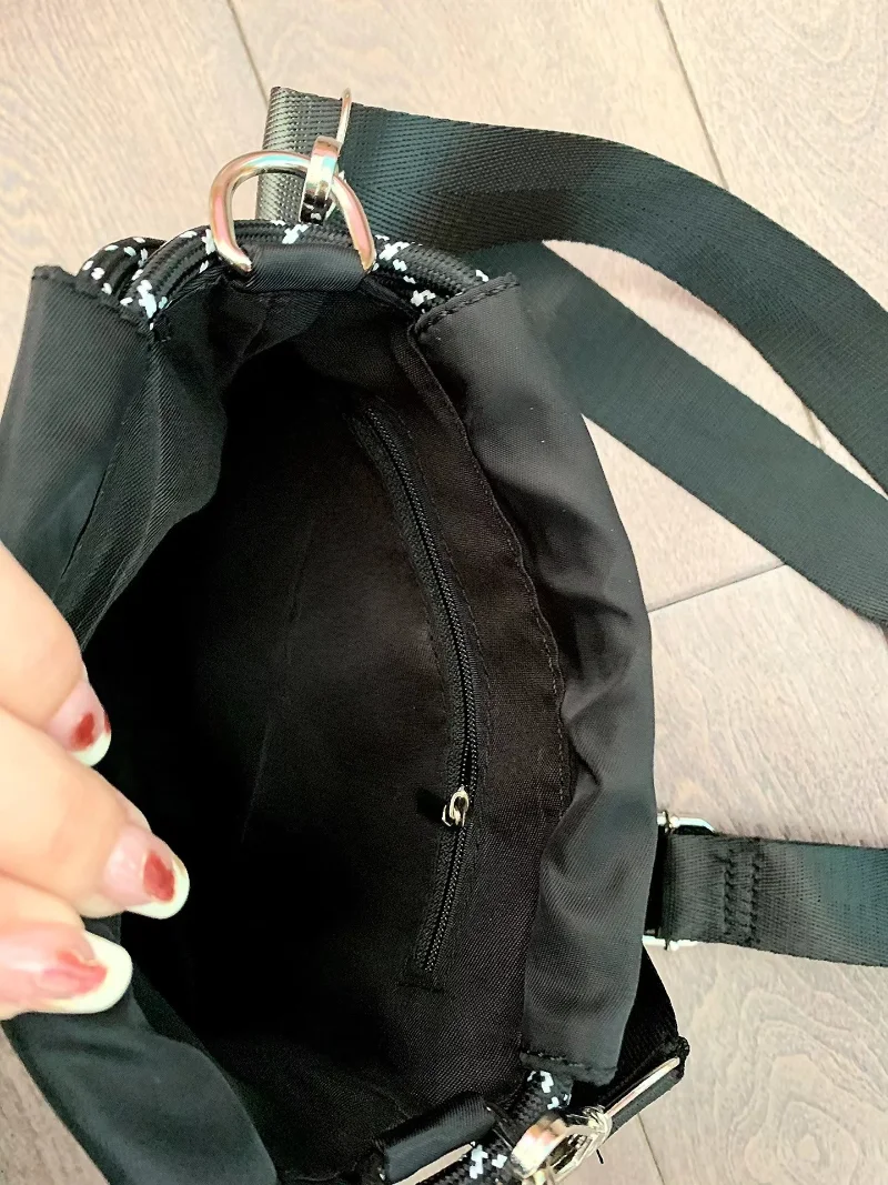 Monogram Nylon Shoulder Bag Mini Black