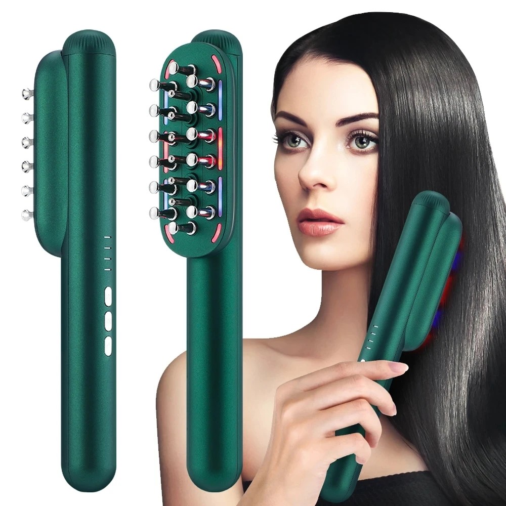 RF EMS Vibration Scalp Massage Electric Hair Growth Comb Head Massager Anti Hair Loss Essence Oil Applicator Relaxing Treatment create your balance relaxing touch hair