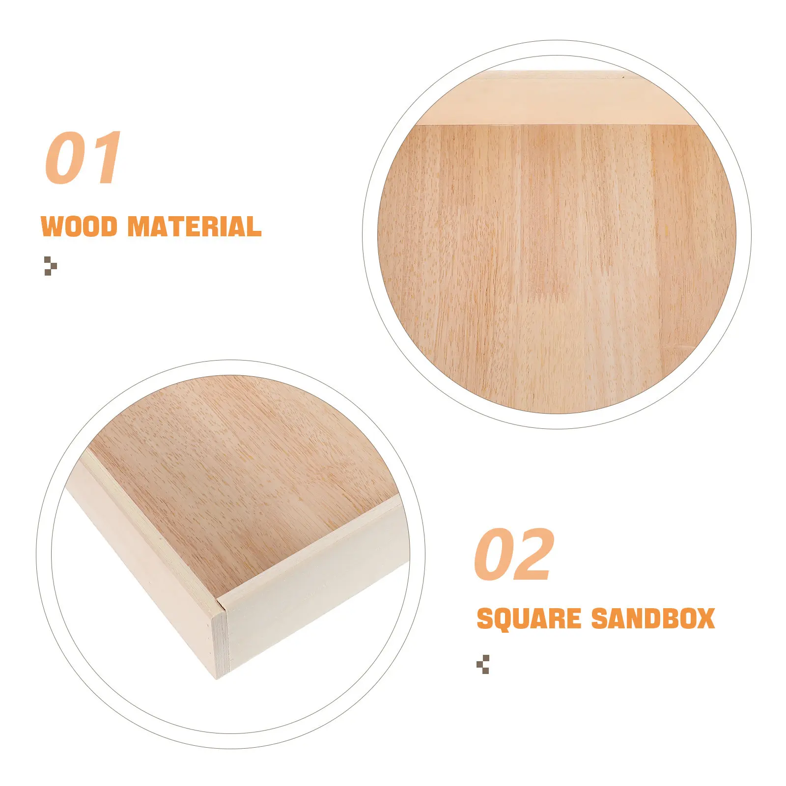 어린이용 데스크탑 미니 샌드박스, 뚜껑이 있는 사각 모래 놀이 트레이, 간편 세척 모래 보관함, 실내 놀이방 몬테소리에 이상적