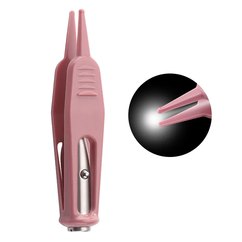 Nasal Tweezer Nose Cleaning Tweezers Cleaning Tweezers Clean Tweezer Baby Flashlight Dig Booger Clip Infants Clean Ear Nose Navel Visible Safety Tweezers Safe Forceps Cleaning
