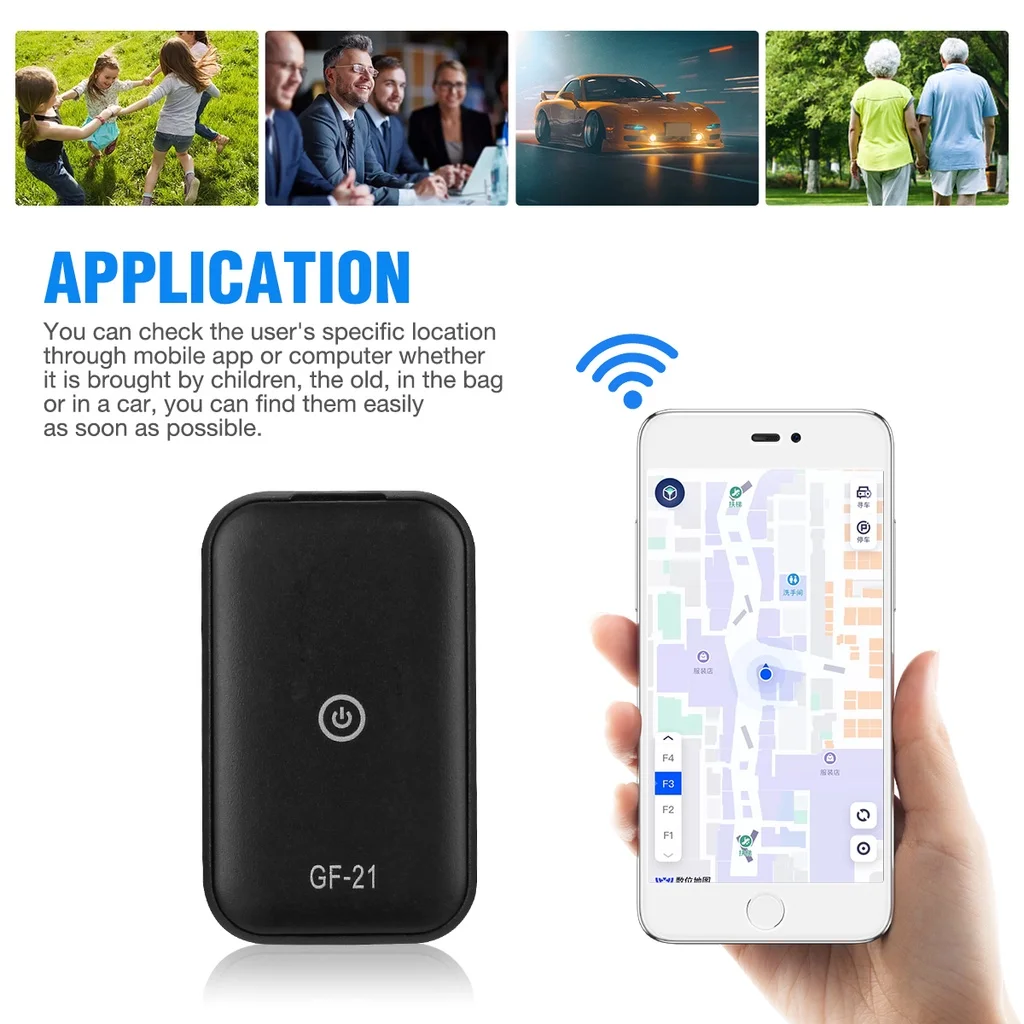 GF21 Mini GPS Real Time Car Tracker Anti-Lost Device Voice Control Recording Locator HD Microphone WIFI + LBS + GPS Pos Locator