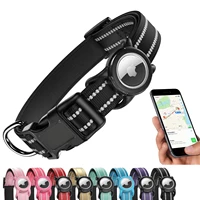 Waterproof Air Tag Dog Collar with AirTag Holder, Reflective Soft Padded & Safety Buckle, AirTag Pet Collar Adjustable for Dogs 1