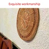 Handmade Hanging Wall Basket Decor, Boho Woven Rattan, Decorative Trays, Bowl for Home, Living Room, Bedroom, Kitchen 4