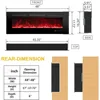 48 Inches Electric Fireplace Inserts, Recessed and Wall Mounted Fireplace Heater for Indoor Use with Remote Control fireplace 3
