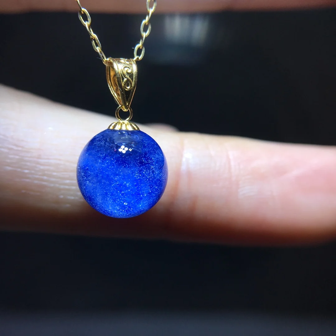 1 Pz/Lotto Puro Naturale Magico Blu Capelli Collana Di Cristallo Ciondolo Alto Valore Di Raccolta Modello Da Donna Accessori Catena In Argento Taki