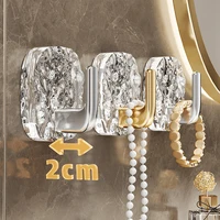 ​ ตะขอแขวนกาวใสสำหรับงานหนัก 4 ชิ้น, ไม่มีเจาะแขวนผนังเหนียวเหนียว, ห้องน้ำ/ห้องครัวตะขอสำหรับผ้าเช็ดตัว, เสื้อโค้ท, กุญแจ 6