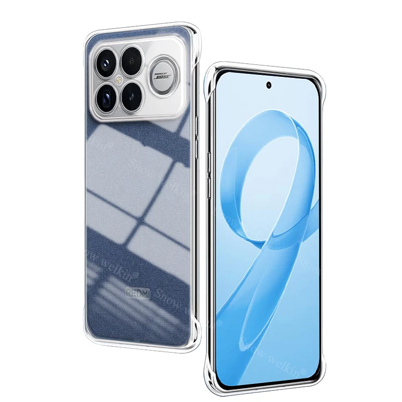 Frameless Slim Clear Transparent Hard Plastic Phone Case Cover