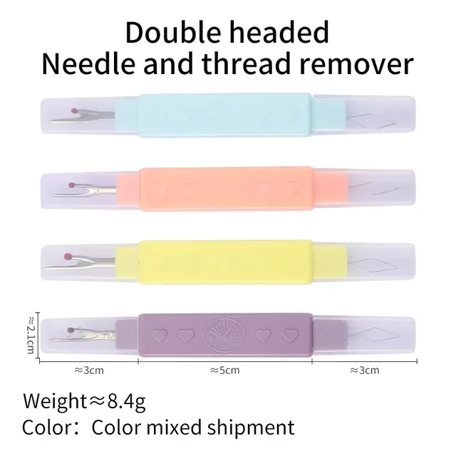 2 in 1 Needle Threader Seam Ripper Threading Seam Remover Seam Ripper Tool  Needle Threader Tool for Sewing Knitting Quilting 6