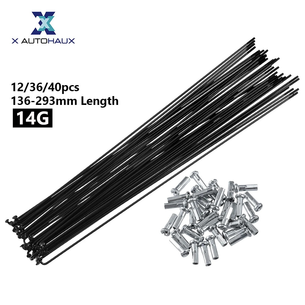 14G J Bend Fiets Stalen Spaken 136-293mm Lengte Met Tepels Rechte