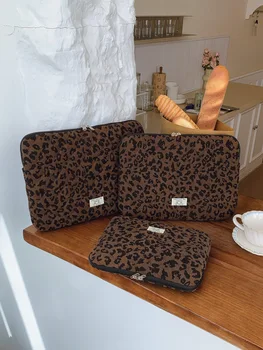 Borsa portaoggetti per laptop con stampa leopardata Borsa da trasporto per laptop da 11/13/15/15,6/16 pollici Custodia per tablet per notebook