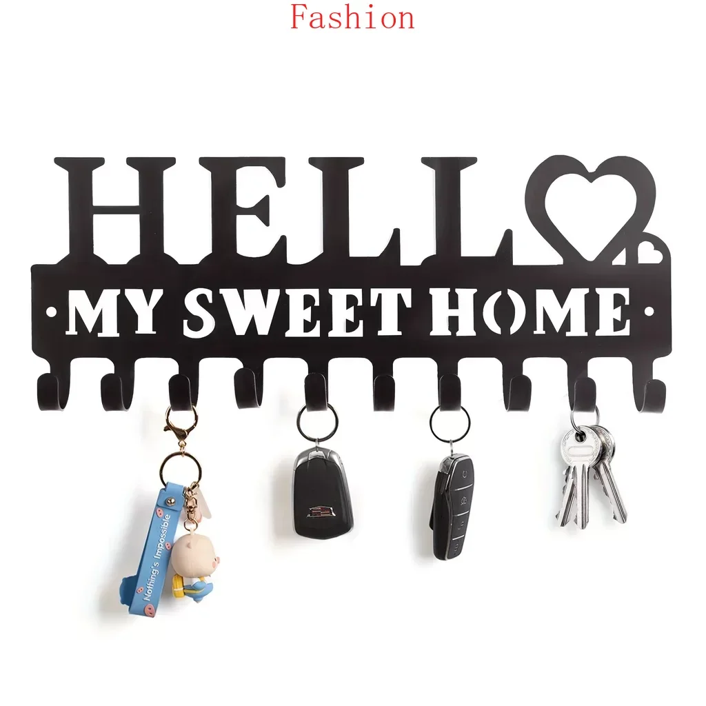 

Wall Mounted Key Holder Key Storage Row Hooks for Wall Decorative Metal Key Hanging Towel Rack Coat Rack Hangers wall decorati