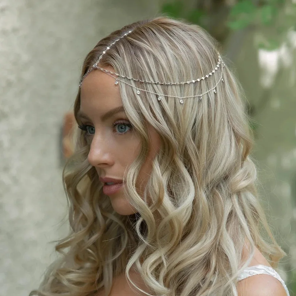 Hot Selling Rhinestone Pendant In Europe And America, Simple And Shiny, Women's Personalized Beautiful Headband