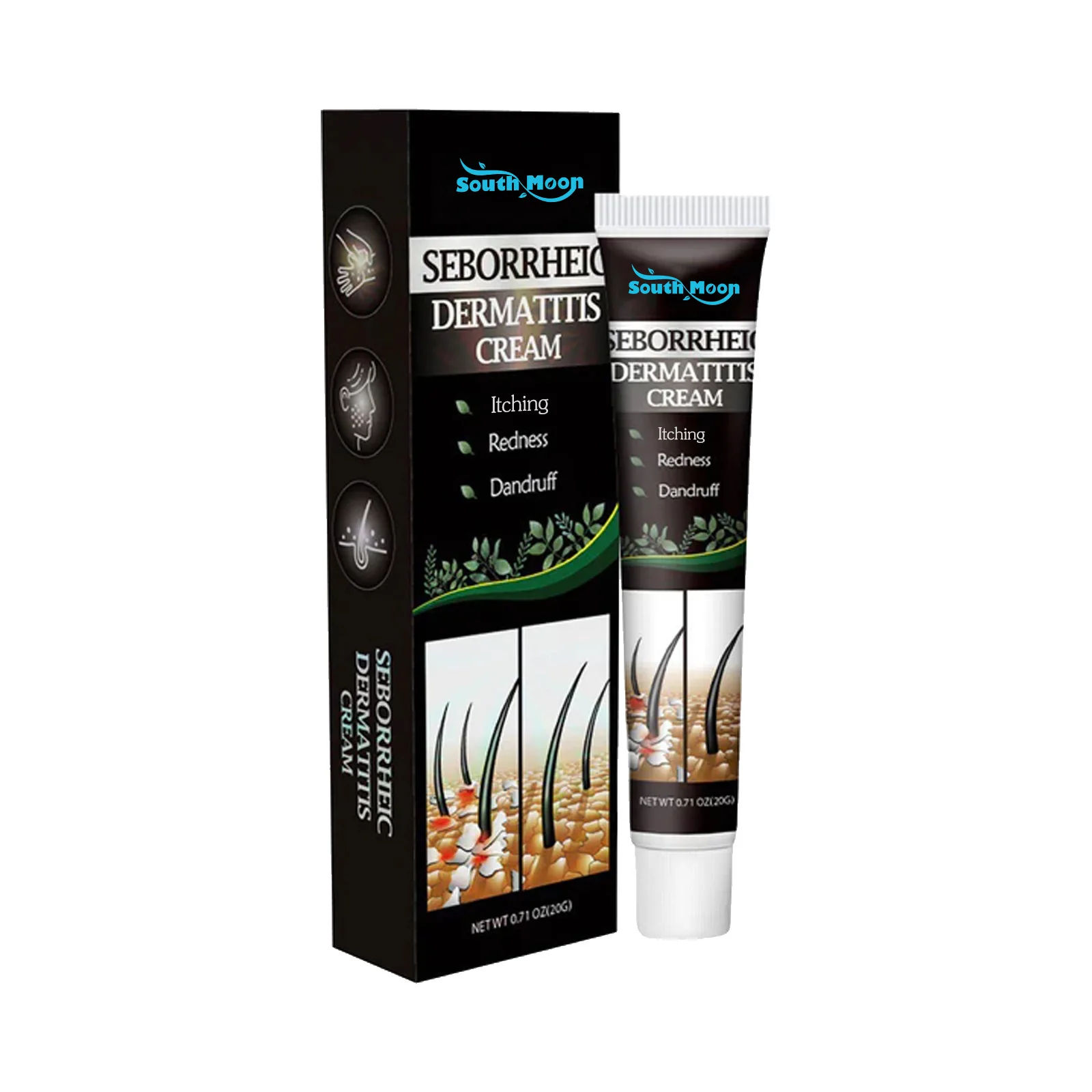 كريم الجلد الدهني ، وحب الشباب وحكة الرأس وفروة ال...