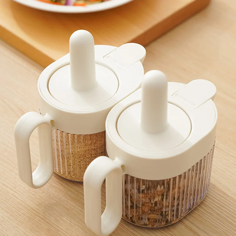 Creativity Seasoning Jar With Handle Large Opening Washable Spice Bottle For Household
