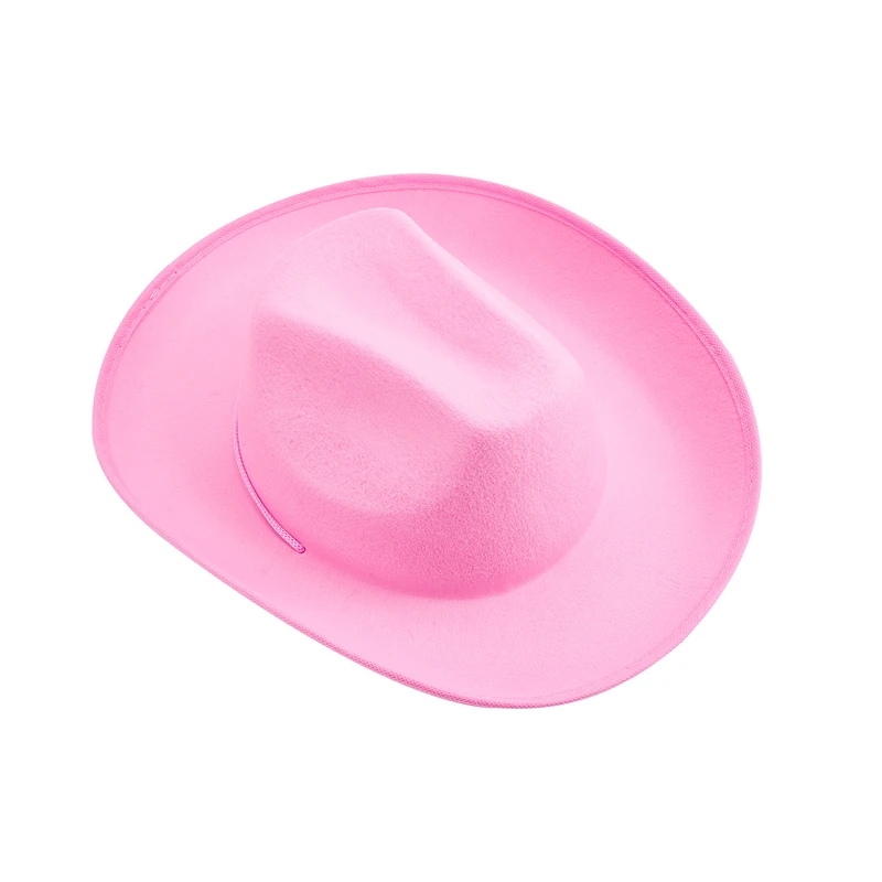 Cowboy Hat Women's Men's Classic Curled Edge Strap Brim Fedora Outdoor Cowboy Hat Western Stage Performance Cowboy Hats