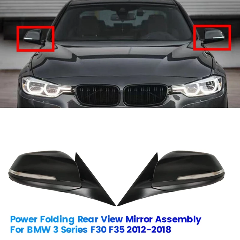 

1Pair Automatic Reverse Mirror For Bmw 3 Series F30 F35 2012-2018 Exterior Door Wing Mirror Turn Signal