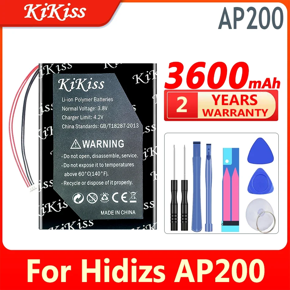 

3600mAh KiKiss New Battery For Hidizs AP200 Digital Batteria