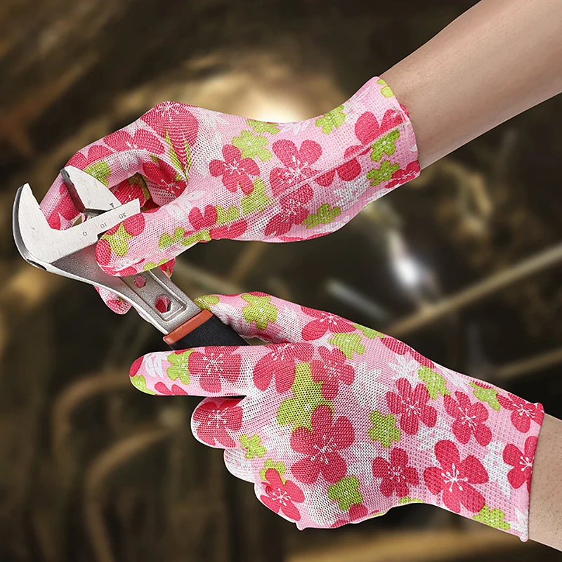 

1 пара, Нескользящие нейлоновые перчатки для защиты сада и посадки