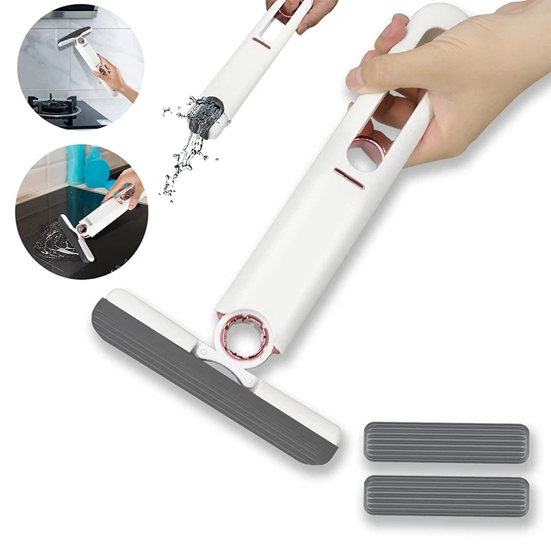 

Portable Mini Sponge Mop Powerful Absorbent Mop Ceramic Drill Floor Cleaning Brush Suitable for Kitchen Bathroom Living Room Car