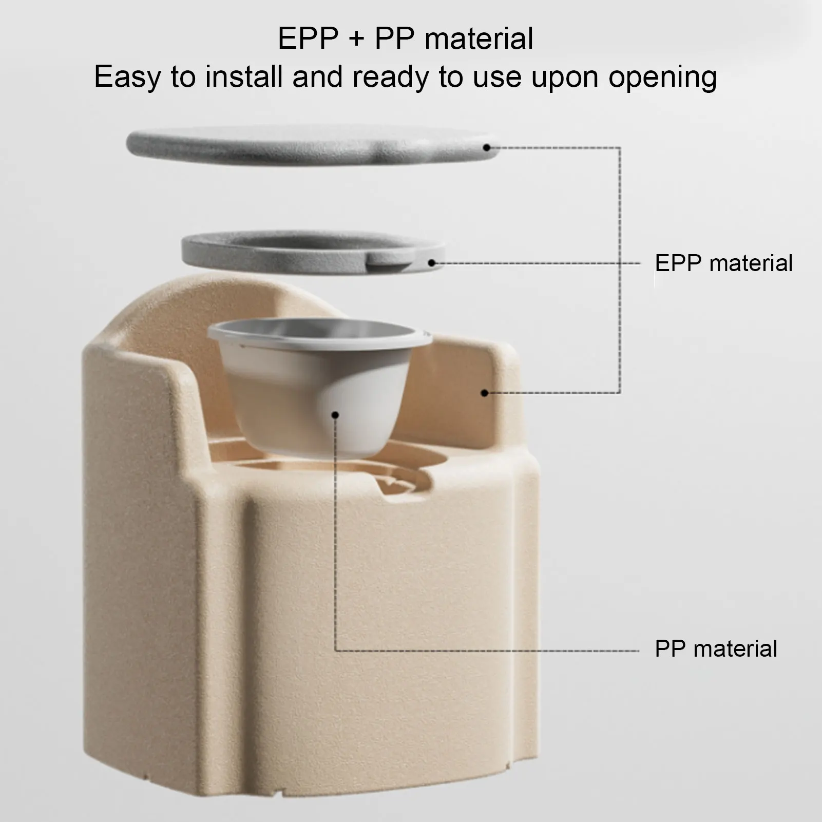 Commode Shower Chair Bucket Bedside Commode Chair Strong Load Bearing Capacity Anti Slip Stable Comfortable for Bathroom 5