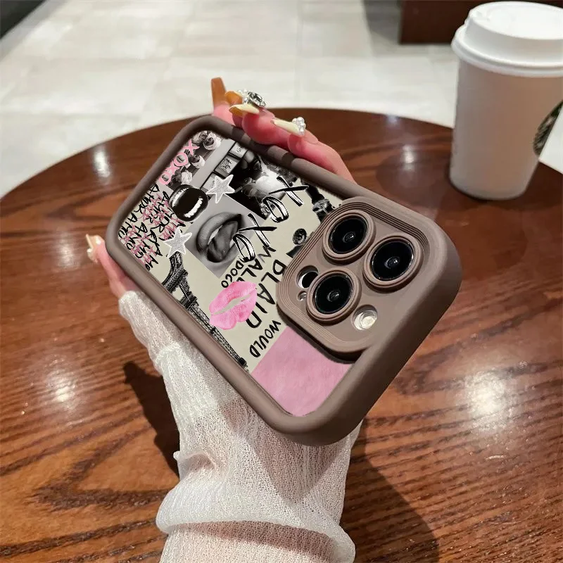 Chic Lip Print Phone Case