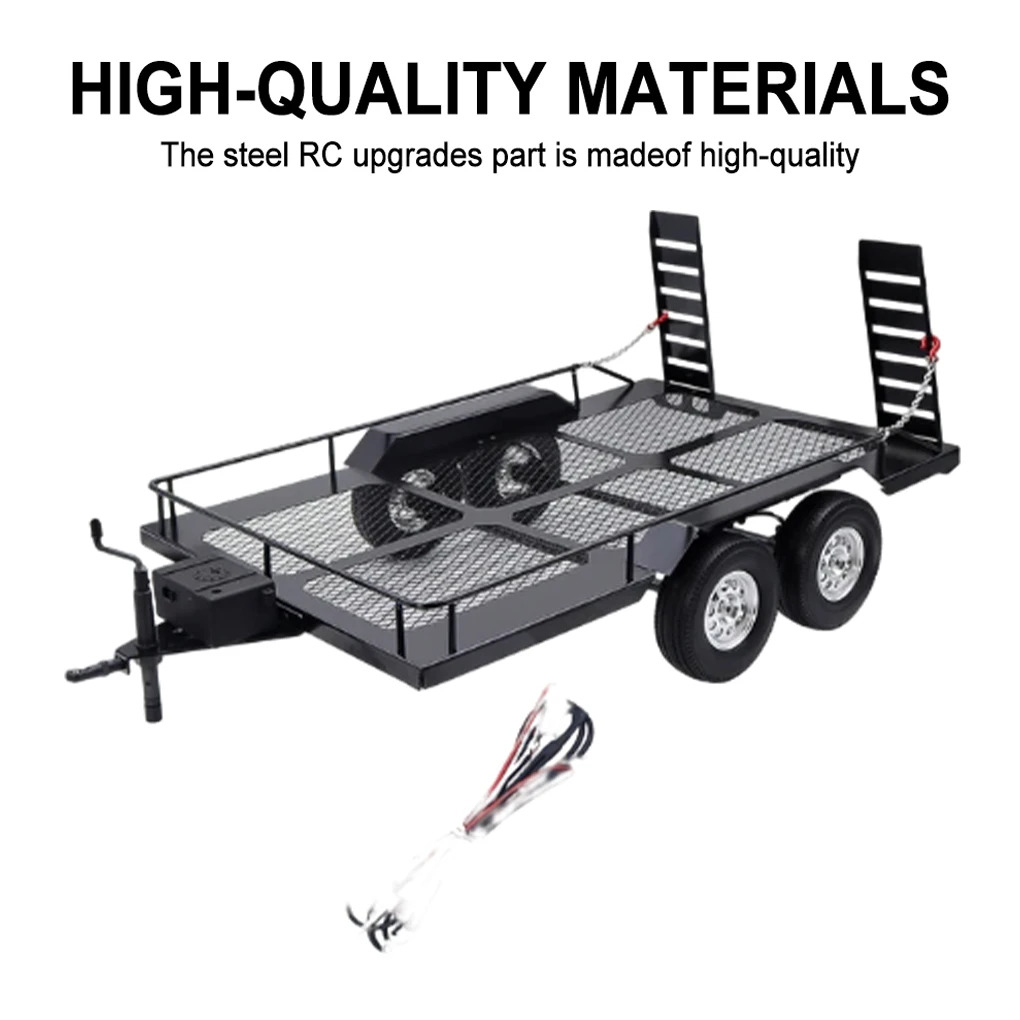 Remorque Métal RC Crawler pour Axial SCX10 II III 90046 - Pièce Buggy