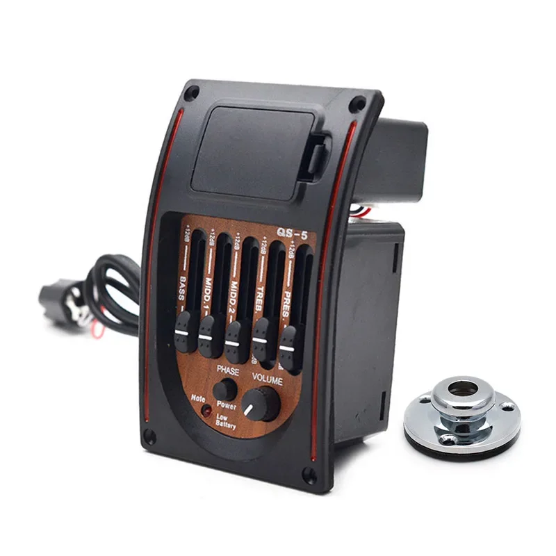 5 Band Acoustic Guitar Preamp 5-Band EQ Equalizer Pickup