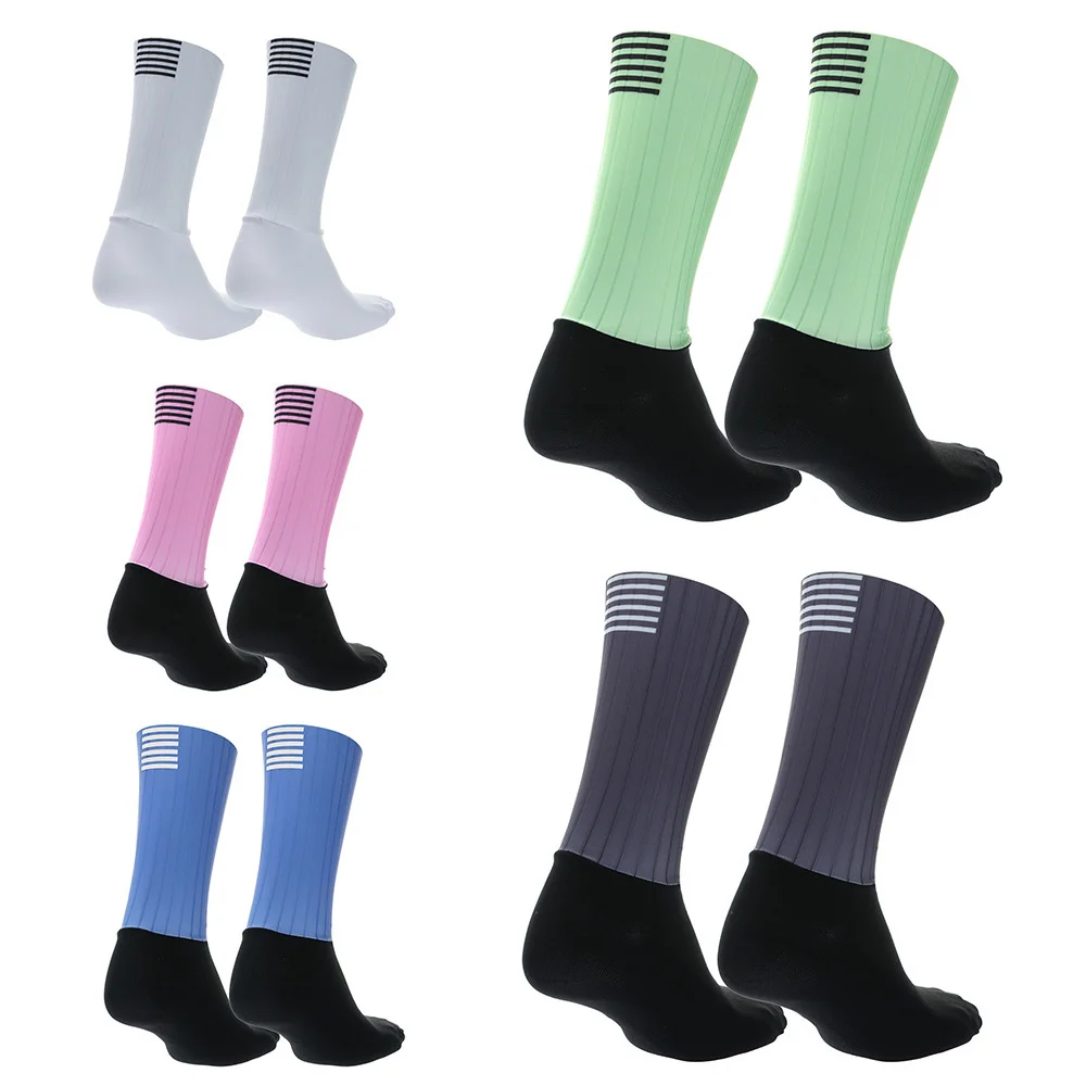 

2023 New Cycling Socks Summer Cool Breathable Non-slip Silicone Pro Competition Aero Sports Bike Running Socks