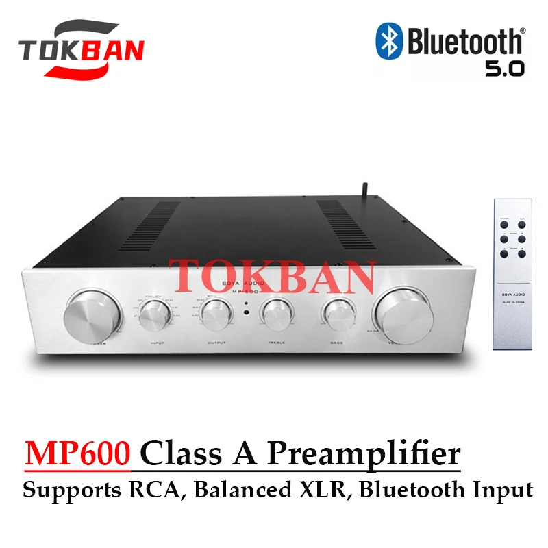 

Tokban MP600 Class A Preamplifier DCA Decoding Bluetooth 5.0 Tone Balanced XLR Remote Control HIFI Preamplifier Audio Amplifier