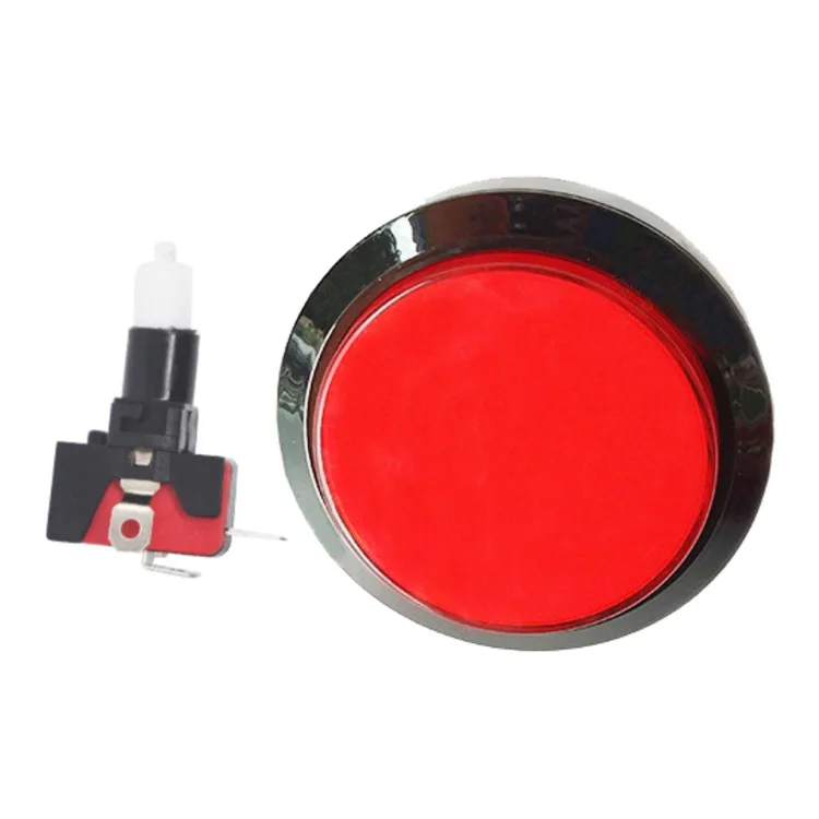 

100mm game machine with light button reset button switch 10cm flat button game accessories