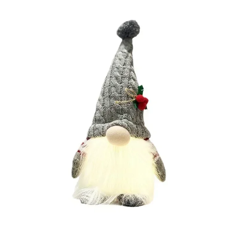 Christmas Doll Gift Ornament Christmas High end Lantern Dwarf Knitted Hat Rudolf Doll Ornament santa gnome christmas decorations santa claus doll