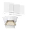 ABKW-Cat Litter Box Pee Shields, High Sided Litter Box Splash Guard, Seamless Urine Leakage Enclosure For Open Top Litter Pan