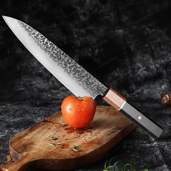 Couteau de cuisine en acier inoxydable forgé, couteau de chef japonais, couper la viande, couper la viande, trancher les légumes et les fruits 1