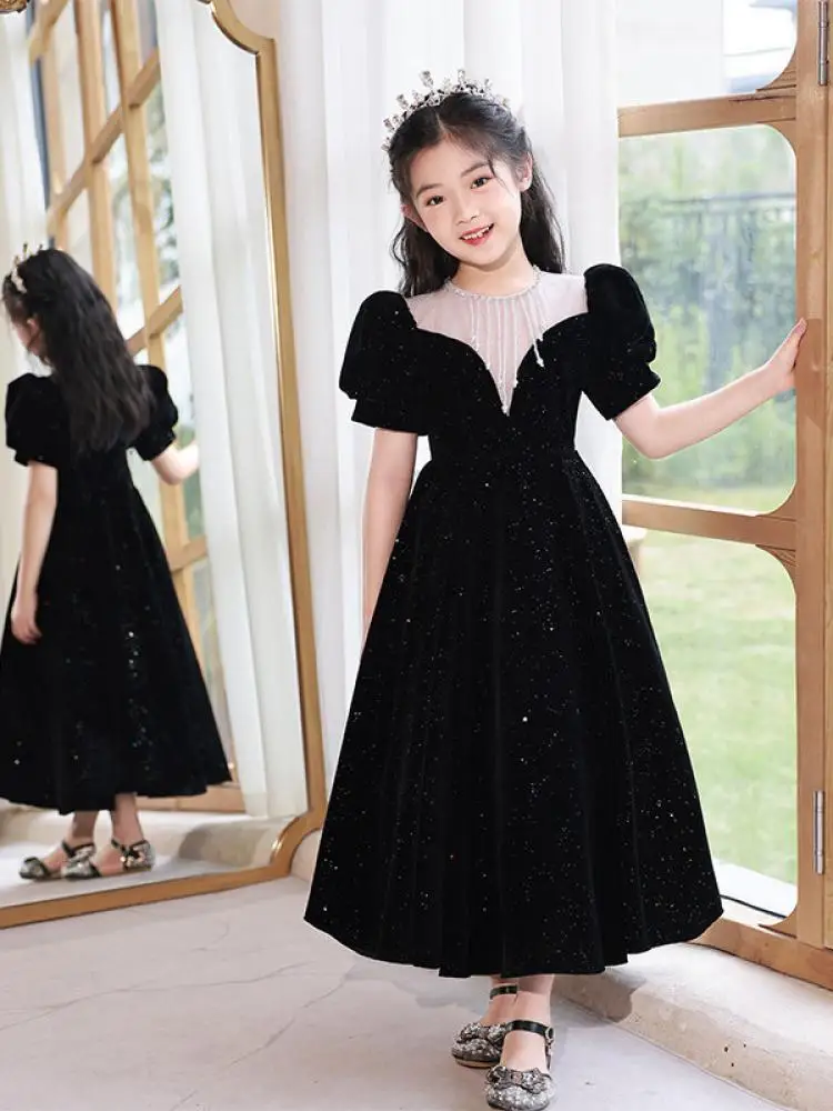 Black Silk Baby Kids Frock for Party Wear | Vootbuy - 2 to 4 Years