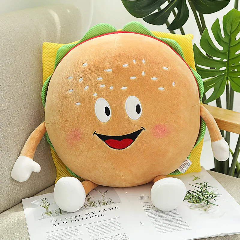 Chips Chicken Leg Fries Food Pillow Pizza Snack Plush Toy Bed Soft Doll Cusion Creactive Valentine's Day Birthday Gift Plushie 6