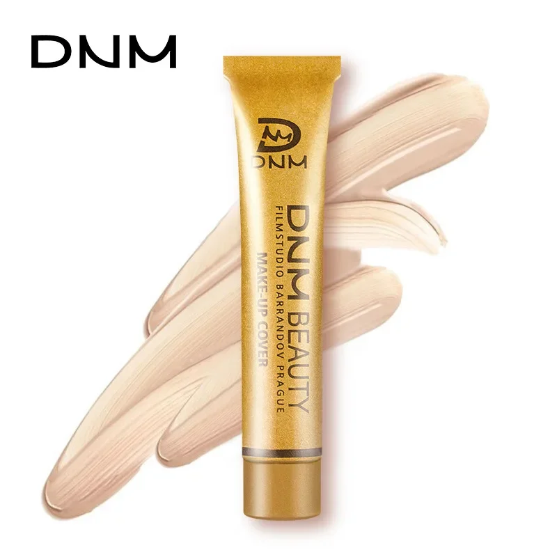 DNM Small Gold Tube Concealer Foundation Balm Covers Acne Scars Freckle Scars Tattoo Redness Dark Circles Freckle Powder Makeup liquid foundation stick foundation waterproof foundation makeup cosmetics makeup cream