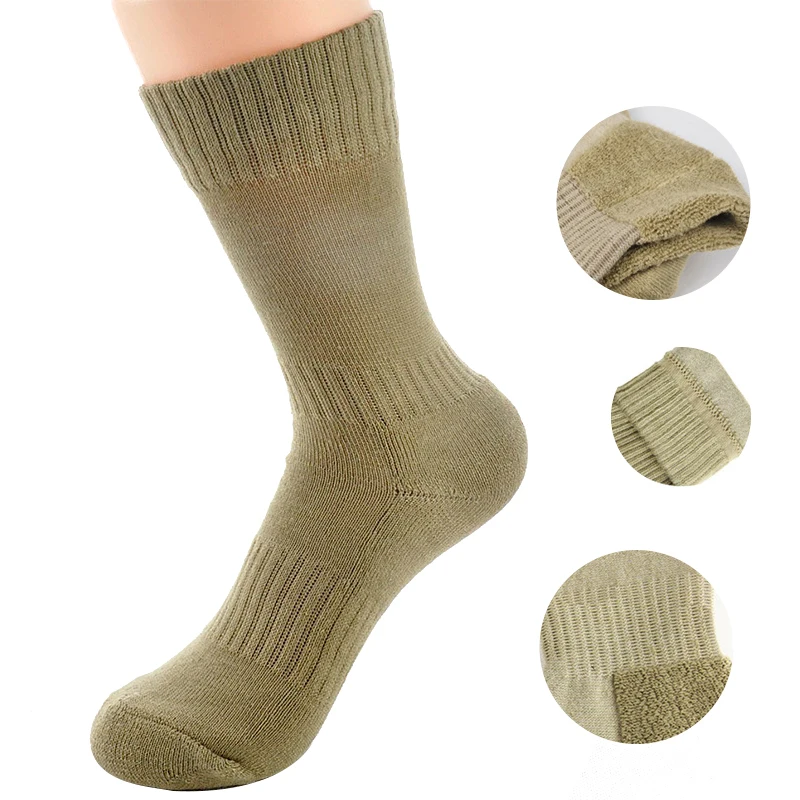 Military Socks Men Army Train Socks Moisture Wicking Mid Calf Thermal Work Boot Sports Hiking Trekking 5 Pairs/Pack mens socks thermal socks