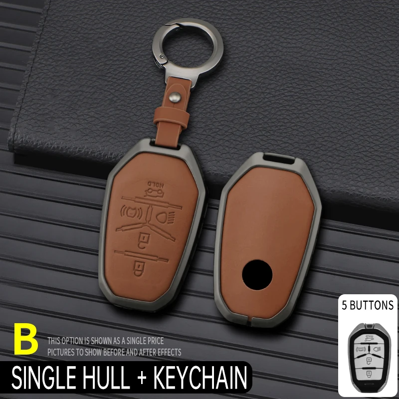Geeignet für Ssang Yong 2020 G4 Rexton Auto Schlüssel Fall Abdeckung Shell Fob Halter Auto Schlüsselbund Styling Zubehör – Detail 3