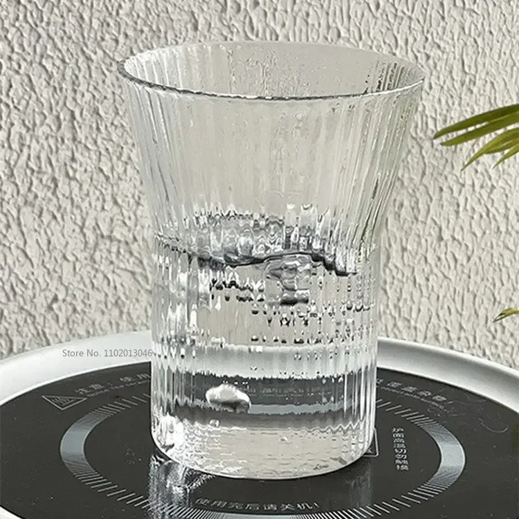Japanese Hammered Bamboo Wood Glass Coffee Cup High Borosilicate Tea Cups Fair Coffee Cup Simple Household Master