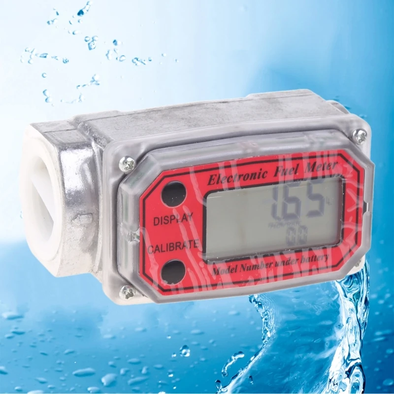 Turbine Flow Meter Meter Display chip Electronic Digital Flowmeter Liquid Water Fuel Gas Diesel Fuel